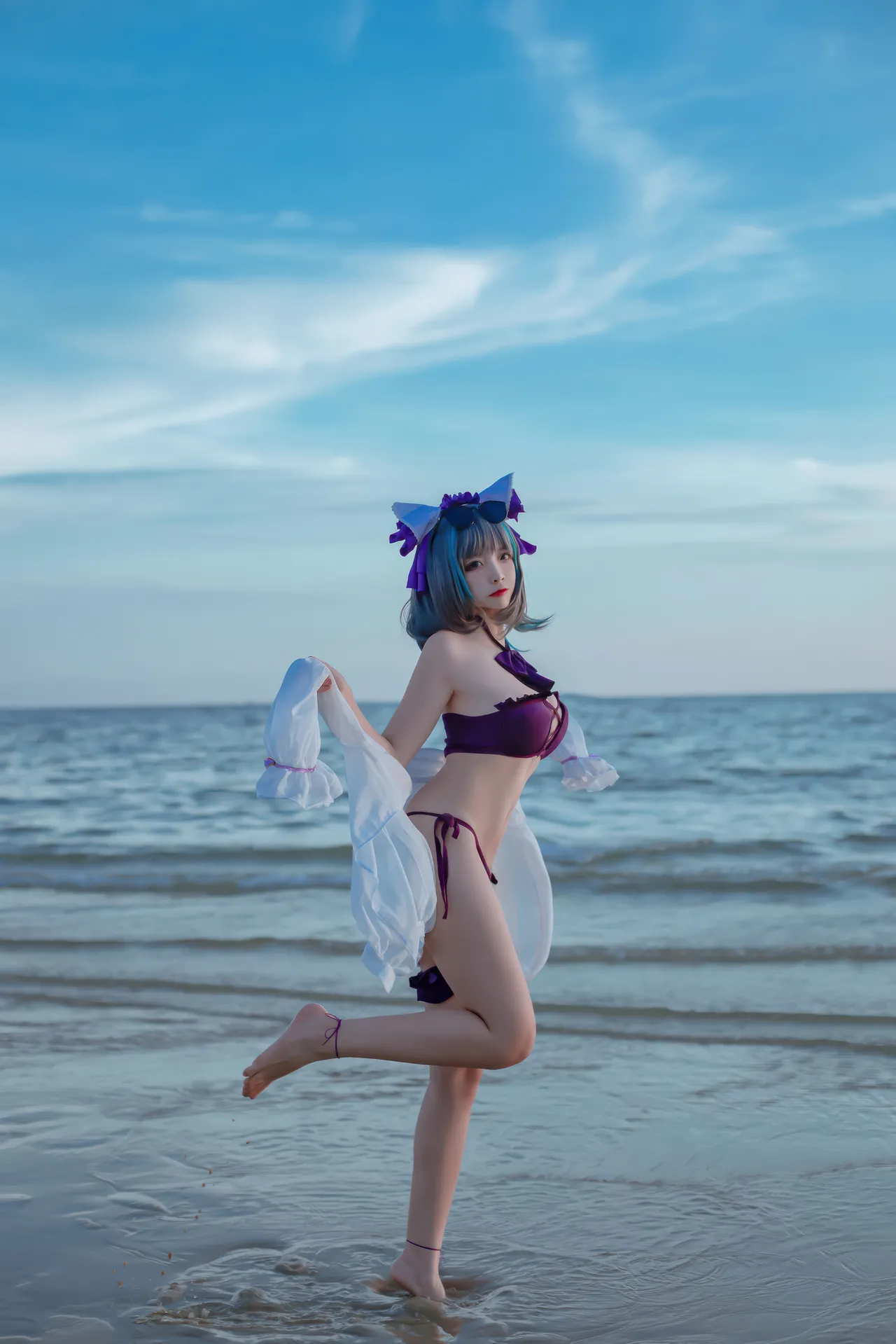 二佐Nisa - 碧蓝航线 柴郡 泳装-erohere10.webp